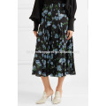 Multicolored Printed Crepe Midi Skirt OEM/ODM Manufacture Wholesale Fashion Women Apparel (TA7002S)